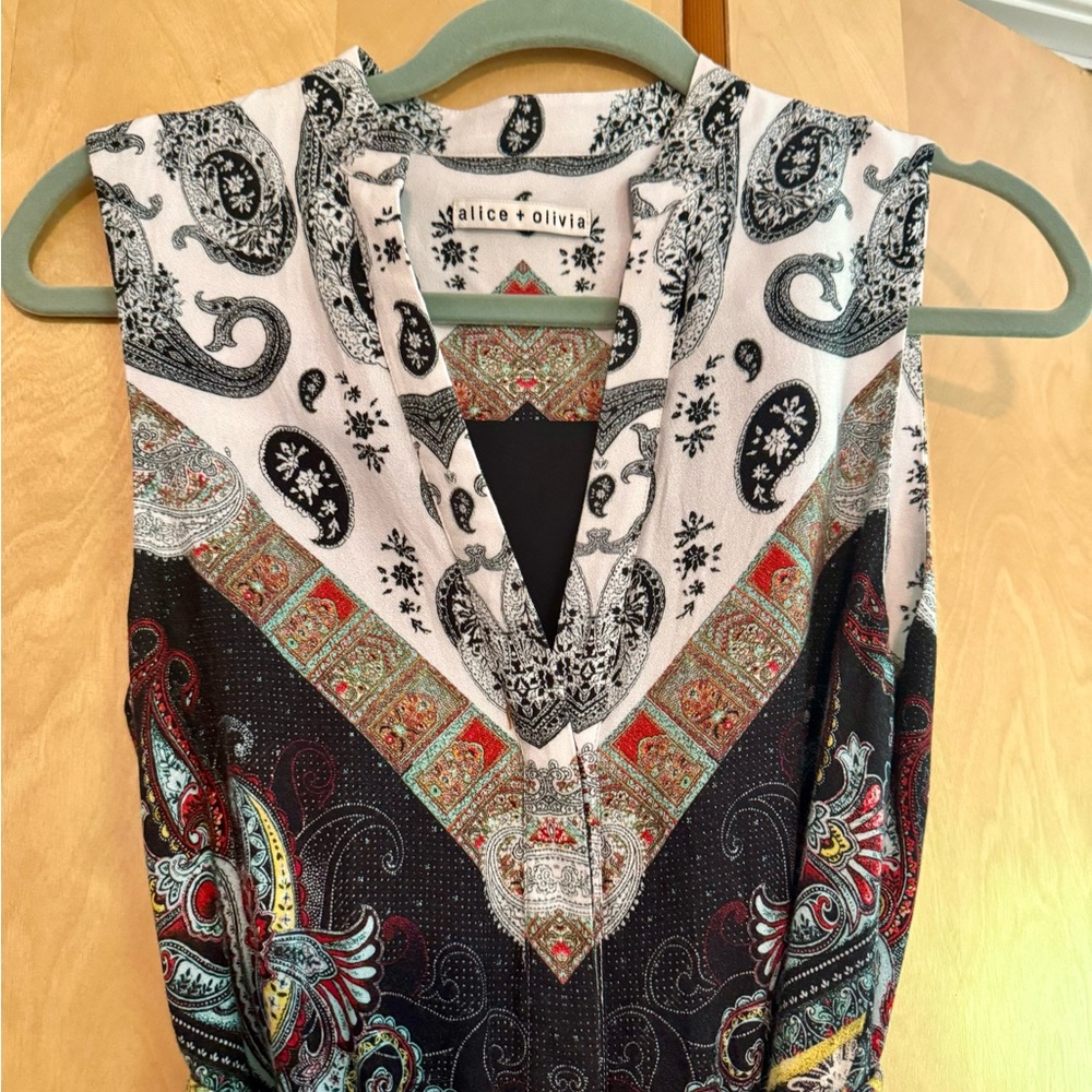 Alice + Olivia Multicolor Paisley Women's Maxi Dress